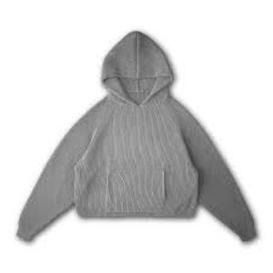 Vwoollo Gray Star oversized knit hoodie